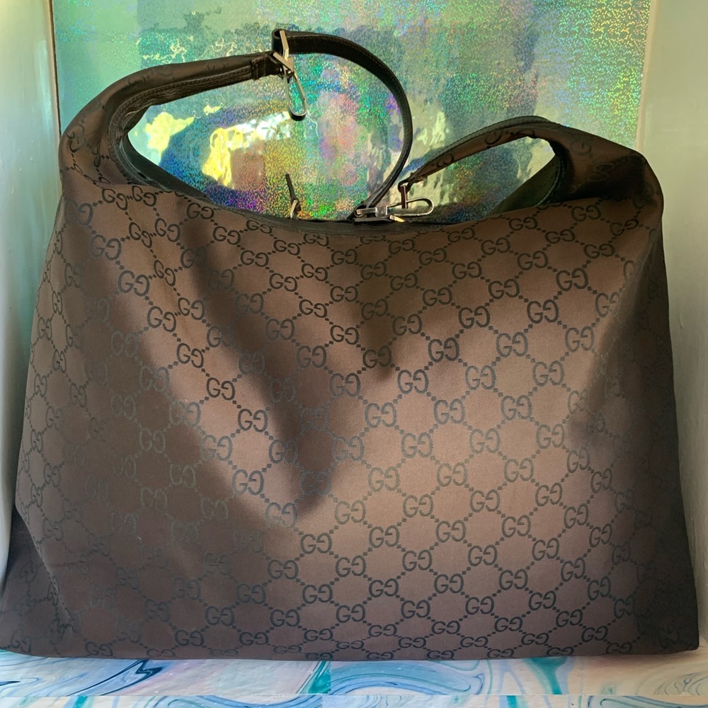 Gucci Dark Brown Shoulder Bag with Monogram